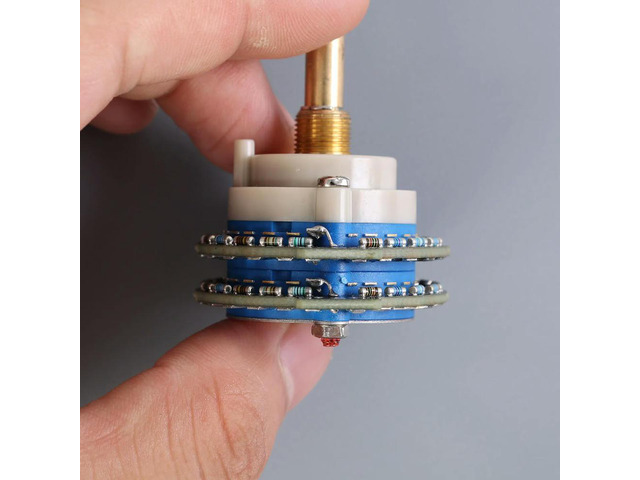 High Precision 24-Step 50K Dual Channel Stepper Volume Potentiometer with Knob
