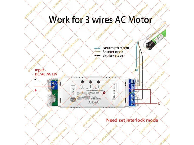 2CH Motor Controller DC 5V-32V, RF433 Remote Pulse Relay Module for Home Automation & Voice Assistant