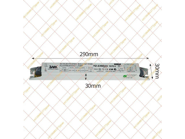 220-240V Twin Tube Electronic Ballast for T8 Fluorescent & Neon Lamps, Supports 2×36W and 2×40W Dual Lamp Driving