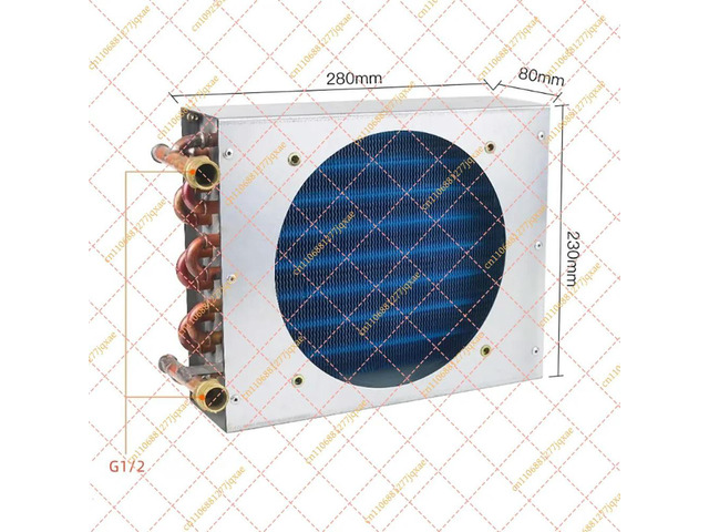 Small Refrigerator Condenser, Copper Tube Aluminum Fin Type for Air Conditioner & Ice Machine