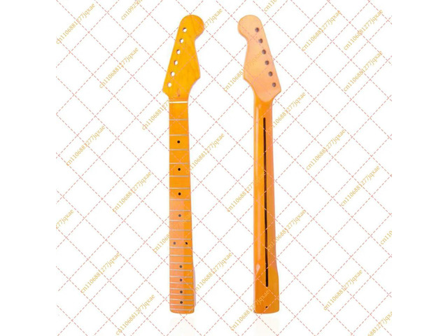 Bright Light 22 Frets ST Strat Stratocaster Guitar Neck Handle Maple Fingerboard Back Midline Replacement