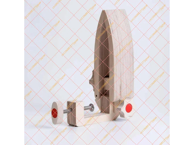 Handmade Wooden Leather G-Clip, Hand Sewn Leather Craft Sewing Tool