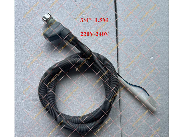 1.5m 3/4 Thread Safety Inlet Pipe Valve 220-240V Compatible with Miele Siemens Bosch Washer Dishwasher