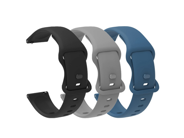 Compatible for FITVII Fitness Tracker Bands, 20mm, 22mm New Soft Silicone Sport Replacement Straps Compatible for FITVII HM57, HM78, HM68, HM21,...