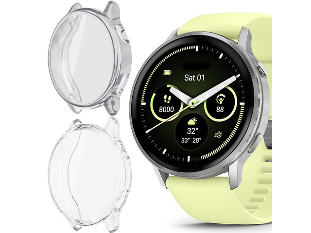 Compatible for Garmin Venu 4 45mm Case, Soft Slim TPU All Around Protective Shell Anti-Scratch Bumper Cover Case Compatible for Garmin Venu 4 41mm,...
