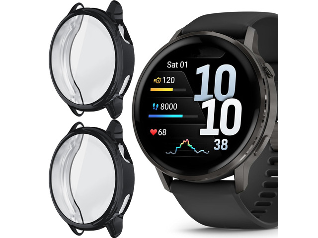 Compatible for Garmin Venu 4 45mm Case, Soft Slim TPU All Around Protective Shell Anti-Scratch Bumper Cover Case Compatible for Garmin Venu 4 41mm,...