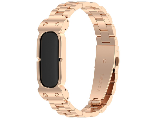 Metal Band Compatible with Google Fitbit Air, Stainless Steel Slim Wristband Waterproof Replacement Strap for Google Fitbit Air Band