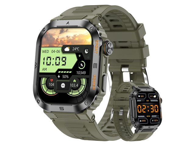 Mens Smart Watch 2.01' HD Display, Bluetooth Calling Smartwatch, Fitness Tracker with Heart Rate & Sleep Monitor, 400mAh Battery Up to 10 Days,...