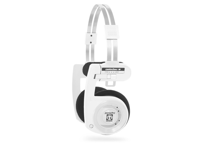 Porta Pro Wireless 2.0 Retro 80s Style On-Ear Headphones, Arctic White 20+ Hour Battery Life, USB-C Charging, Microphone, Analog Audio Pass Through