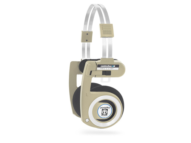 Porta Pro Wireless 2.0 Retro 80s Style On-Ear Headphones, Rhythm Beige 20+ Hour Battery Life, USB-C Charging, Microphone, Analog Audio Pass Through