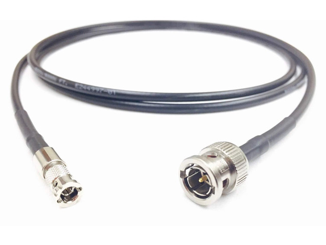 2 Foot Standard BNC to HD Micro BNC 3G/6G HD-SDI Mini RG59 75Ohm Cable Black