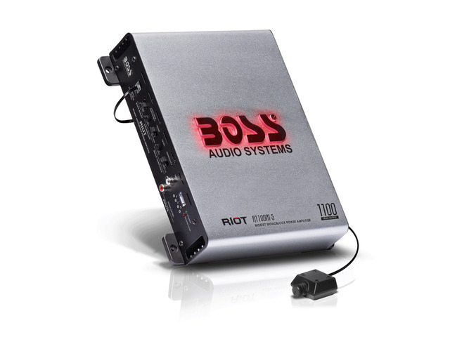 R1100M-S Monoblock Car Amplifier - 1100 High Output, 2-8 Ohm Stable, Low/High Level Inputs, Low Pass Crossover, MOSFET Power Supply