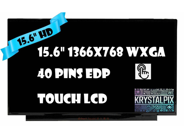 New LCD Display FITS- Replacement Display for HP 8L707UA#ABA TPN-Q222 15.6' HD WXGA Touch LCD Screen LED 40 pins Display New