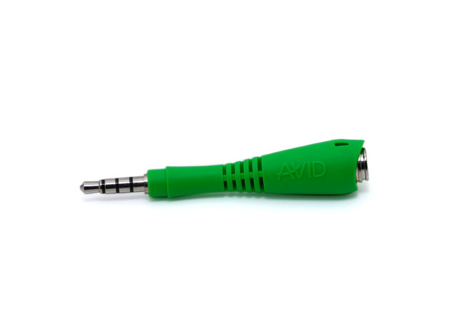 Fishbone 25 Pack Flexible 3.5 mm TRRS Adapter, Green