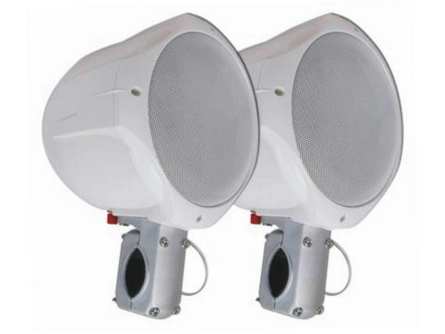 MCM Custom Audio 60-10020 6 1/2' Marine Wakeboard Two-Way Speaker Pair - White