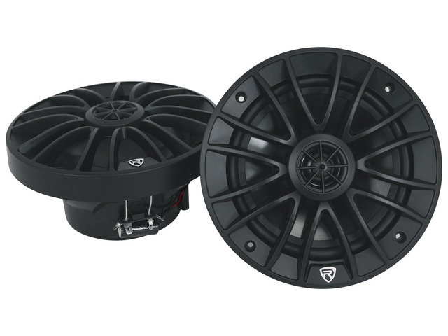 RM-PREMIUM-65 Black 6.5' 4-Ohm, Marine Boat Speakers Pair 600W Peak, 150W RMS, 35Hz-20kHz, 93dB Sensitivity, True Coaxial Design,...
