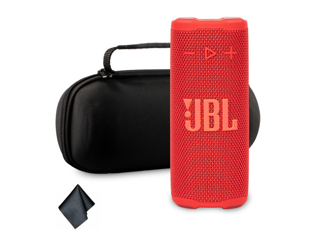 Grip Portable Bluetooth Speaker Red (GRIPRD) IP68 Waterproof & Dustproof Bluetooth 5.4 AI Sound Boost 14-Hour Battery Includes Carrying...