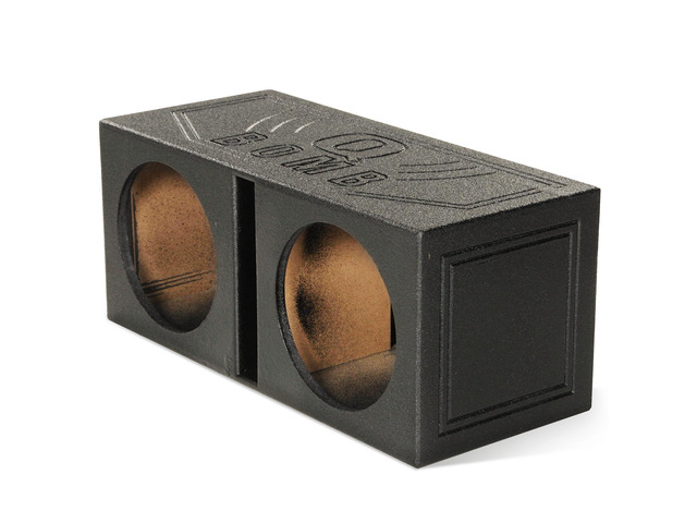 12' Dual Subwoofer Box, High-Performance Vented Speaker Enclosure Car Audio and Sound System Accessories - Portable Equipment for Subwoofers, Black