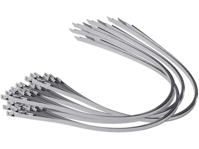 27' Supreme 316 Stainless Steel Cable Zip Ties, 150 lb, (100 Piece)