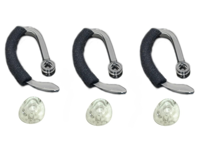 3X Same Size Replacement Earbuds Ear Tips + Ear Hook Loops + Foam Spare Fit Kit for Plantronics CS540 Savi W440 W740 W745 WH500 EarLoops EarHook...