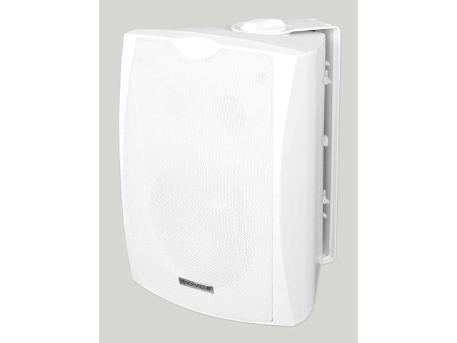 WET-6W White 6.5' 70V Commercial Indoor/Outdoor Wall Speaker IPX55 Waterproof, Adjustable Tap 20W, 15W, 10W, 5W, 2.5W, Swivel Bracket, 1'...