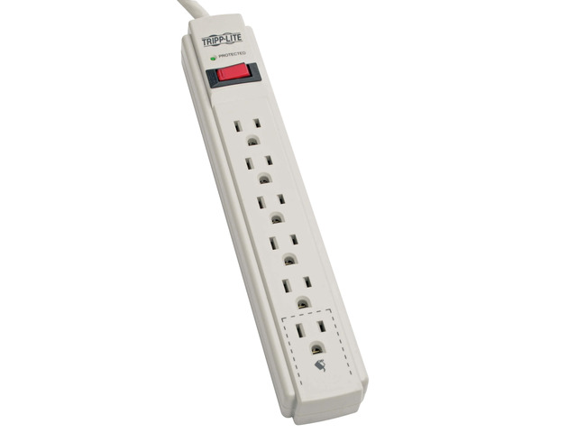 Eaton TLP615 15ft Power Cord White Surge Protector 6 Outlets 1200 Joules, EMI/RFI Filtering, Under Desk & Wall Mountable Power Strip,...