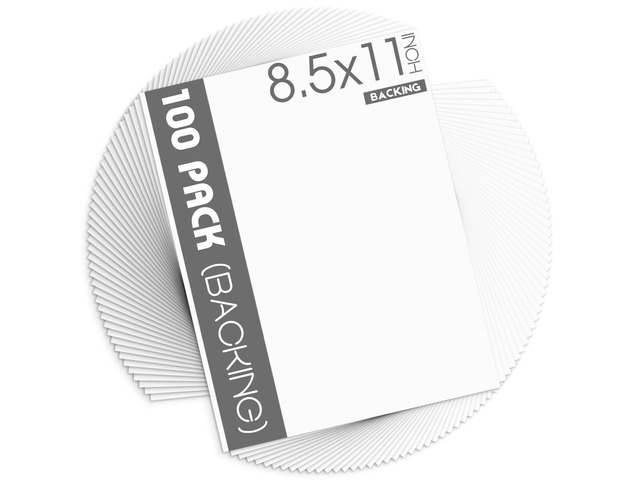 Mat Board Center 100 Pack Backing Boards, 8.5x11 Backboards for Frames 4-ply Thickness Matte Backer Boards for Art Prints, Cardboard Ideal for...