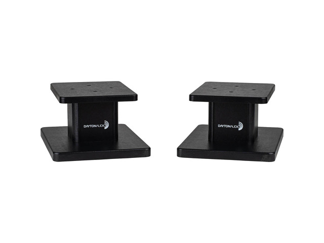 Universal Wood Speaker Stand Pair (6in Black)