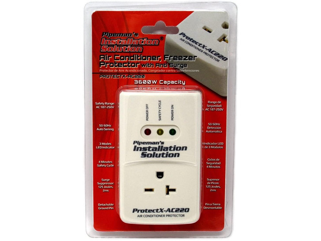 AC 220v Surge Brownout Voltage Protector 3600 Watts Air Conditioner (New Model)