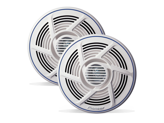 TS-MR1600 6.5 Marine Speakers (Pair) 2-Way Coaxial Boat Speakers, 100W Max Power, Waterproof & UV-Resistant (White)