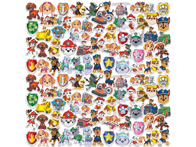 PAW Patrol 200 Vinyl Stickers Waterproof Die-Cut Decals Laptop Water Bottle