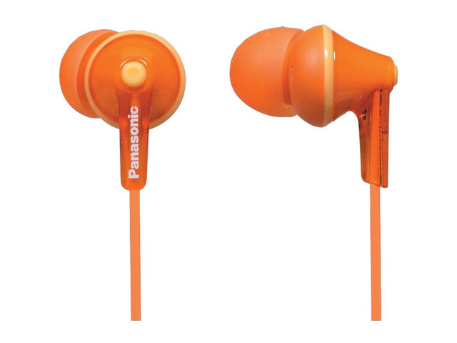 RP-HJE125E Wired Earphones - Wired, Orange (RP-HJE125-D)