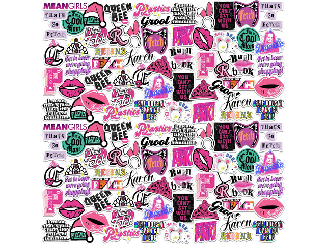 Mean Girls Set 2 100 Vinyl Stickers Waterproof Die-Cut Decals Laptop Car