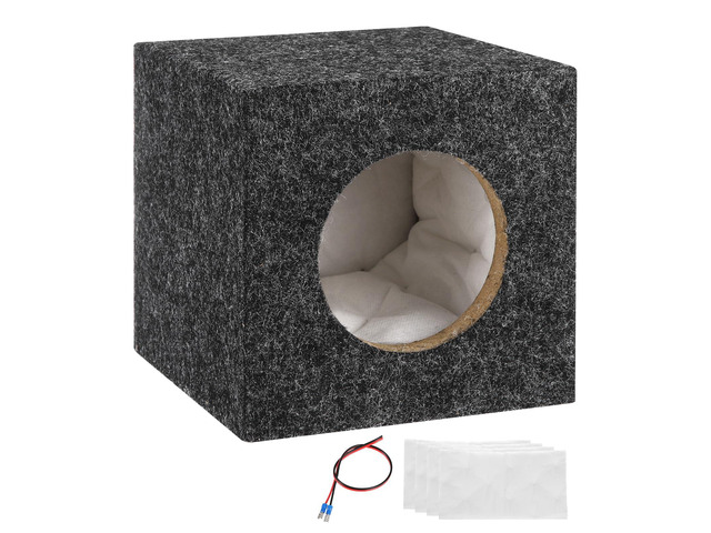 5 Inch Ported Wooden Speaker Enclosure, Gray Single Vented Subwoofer Boxes Car Audio Truck Speaker Box for DIY Home Vehicle Audio Custom Sound...