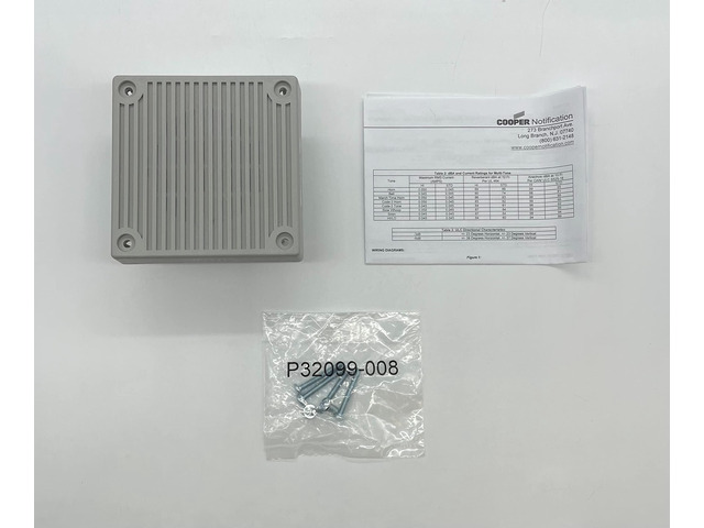 MT4-115-S MT Multitone Electronic Horn, Gray Housing, One Alarm Appliance with (8) Eight Selective Signals, 99dBA Sound Level, Indoor/Outdoor,...