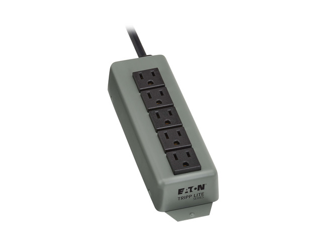 Eaton Series 5-Outlet Heavy Duty Power Strip, Metal, Mountable (Wall Mount & Under Desk) 15ft Extension Cord, 15A Circuit Breaker, Industrial...