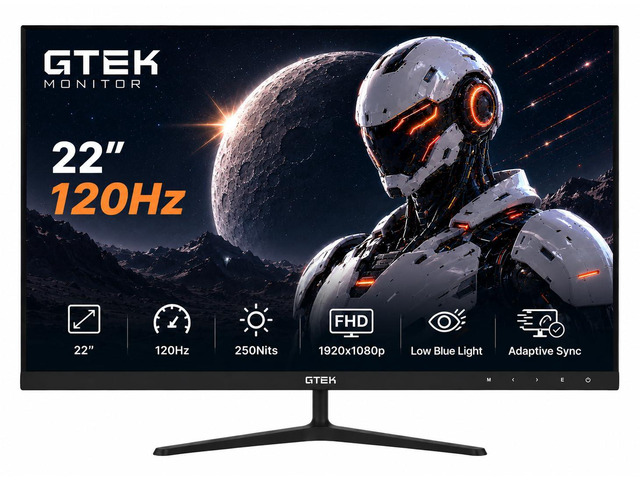 22 Inch Gaming Monitor, FHD 1080P 120Hz VA Panel, 1ms MPRT, FreeSync/G-Sync Compatible, HDMI VGA Audio-in, Eye Care, Ultra-Slim Flat Screen for...