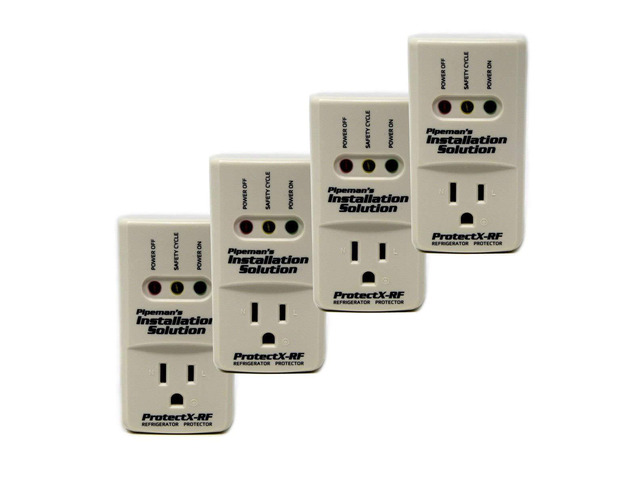 4 Pack 1800 Watts Refrigerator Voltage Protector Brownout Surge Appliance (New Model)