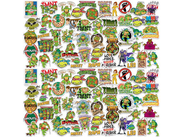 TMNT Teenage Mutant Ninja Turtles 200 Vinyl Stickers Waterproof Die-Cut Car