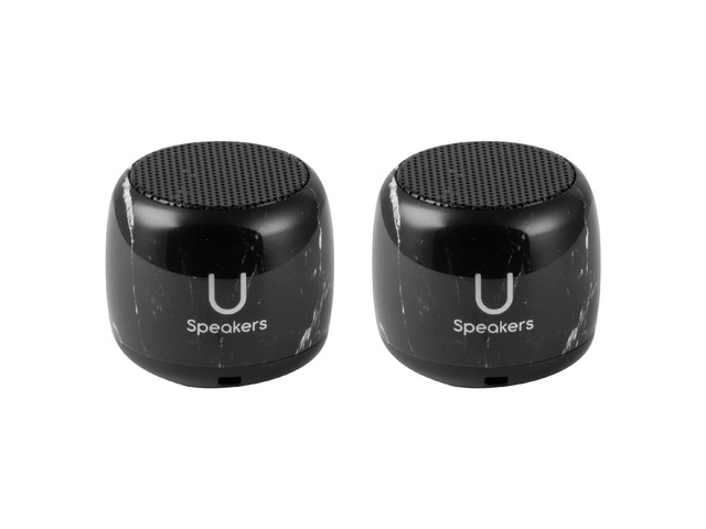 U Speakers Micro Bluetooth Computer Speaker 2-Pack Bundle with Matching Speaker, Built-in Mic & Selfie Remote Control, for Workspace, Desktop,...