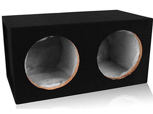 Dual 10-inch Car Subwoofer Box Sealed 3/4-inch MDF Prelined Polyfil