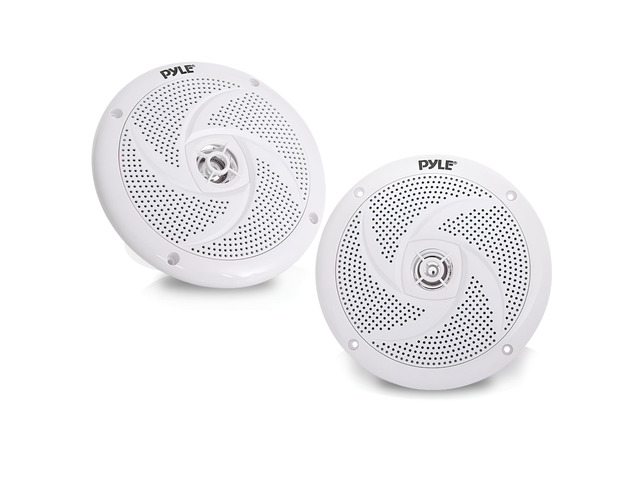 Marine Speakers - 6.5 Inch 2 Way Waterproof and Weather Resistant Outdoor Audio Stereo Sound System with 240 Watt Power and Low Profile Slim Style...