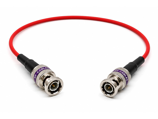 12G-SDI BNC to BNC Cable, 4855R,6ft, Red Premium Mini RG59, 75 Ohm, Supports SD, HD, 3G, 6G & 12G-SDI