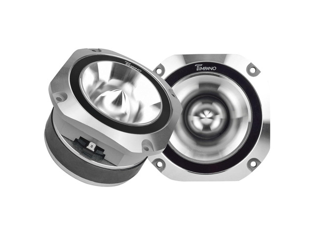 Super Tweeter 4 Inch TPT-ST25 Chrome, 8 Ohm, 900 Watts Max, 107 dB, 1.5 in Voice Coil, HIgh Sensitivity, Slim Profile Bullet Tweeters Speakers for...