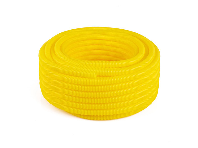Flexible Polyethylene LDPE NON-Split Corrugated Wire Loom Tubing (1' Dia. x 100 ft, Yellow)