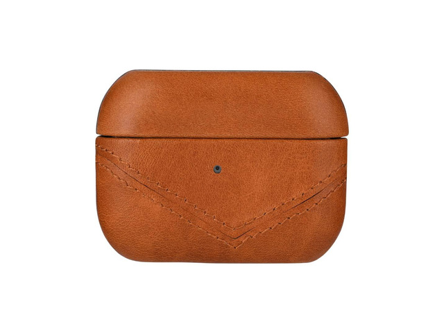 Premium Leather Case Compatible with Apple AirPods 3, Wireless Charging, Two-Piece Design (Sienna)