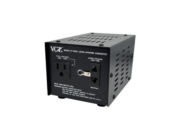 VT-1000J - Japanese Step Up/Down Voltage Transformer Converts Japan 100 Volts To 120Volts OR Vice Versa -1000 Watt,black