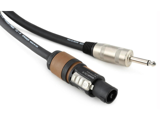 ProCo S12-3 12GA Speaker Cable 1 SpeakON to 1/4' Neutrik Connectors 3 Ft Short Excellines speaker cable for compact professional audio installations