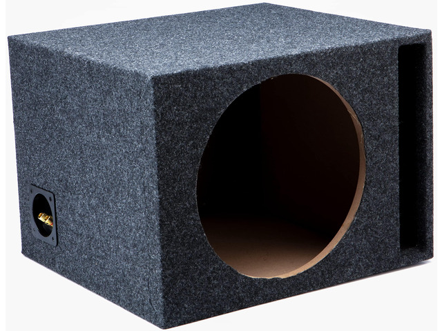 12 Inch Ported Subwoofer Box Single Vented Sub Enclosure 5/8' MDF - ASC Empty speaker housing for your driver, deep bass tuning, fits cars and...