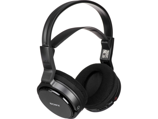 MDR-RF912RK Over-Ear Wireless Radio Frequency Stereo TV Headphone System with 40mm Drivers, Noise Reduction and Long Wireless Range, Black...